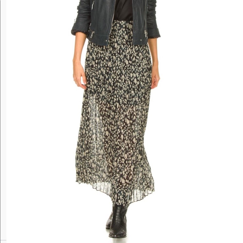 BA&SH Lamb Skirt Kahki